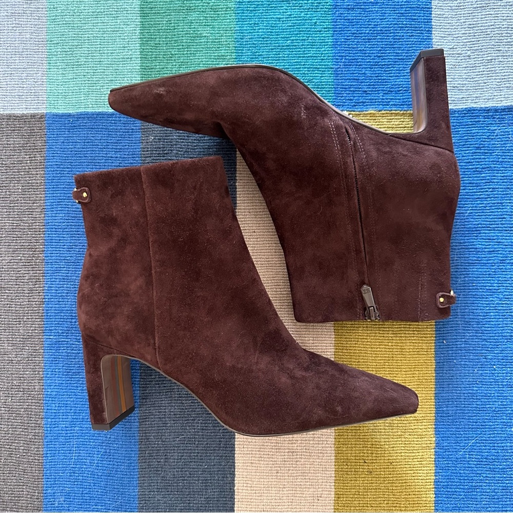 Sam Edelman brown suede booties